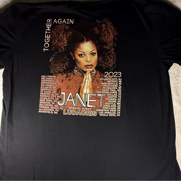 Black Janet Jackson Concert T-Shirt from the together again tour - Picture 4 of 4